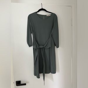 Sage Green Tie Mini Dress